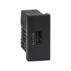 Simon - Chargeur USB 5V/DC 1,5A K45 - mod.étroit Graphite