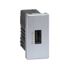Simon - Chargeur USB 5V/DC 1,5A K45 - mod.étroit Aluminium