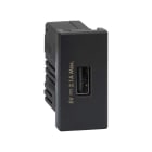 Simon - Chargeur USB 5V/DC 2,1A K45 - mod.étroit Graphite
