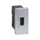 Simon - Chargeur USB 5V/DC 2,1A K45 - mod.étroit Aluminium