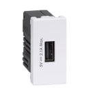 Simon - Chargeur USB 5V/DC 2,1A K45 - mod.étroit Blanc