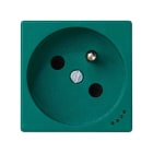 Simon - Prise de courant 2P+T K45 connexion à vis + voyant - Vert