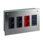 Simon - Boîte murale antivandale à encastrer pour 8 modules K45 - Inox
