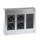 Simon - Kit Complet en saillie Comprenant 2 prises doubles CIMA 500 +2 RJ45 Cat.6A