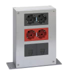 Simon - Kit 1 face 1 prise double CIMA 500+1 prise double CIMA500 détrom+2RJ45 Cat.6A