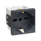 Simon - Prise de courant P40 16A 250V K45 connexion à vis finition Graphite