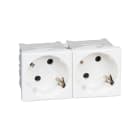 Simon - Prise de courant double Schuko K45 connexion rapide finition Graphite