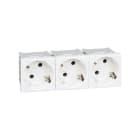 Simon - Prise de courant triple Schuko K45 connexion rapide - Graphite