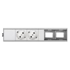 Simon - Ofiblock Compact K45 4 éléments avec 2Schuko 2matrices dernières positions blanc