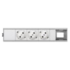 Simon - Ofiblock Compact K45 4 éléments avec 3 Schuko 1 matrice dernière position blanc