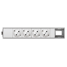 Simon - Ofiblock Compact K45 5 éléments avec 4Schuko 1matrice dernière position blanc