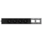 Simon - Ofiblock Compact K45 6 éléments 4Schuko 2matrices dernières positions graphite