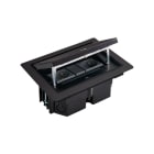 Simon - Kit boîtier sol surélevé IP66 2 prises Schuko + 1 couv. aveugle étroit + gaine