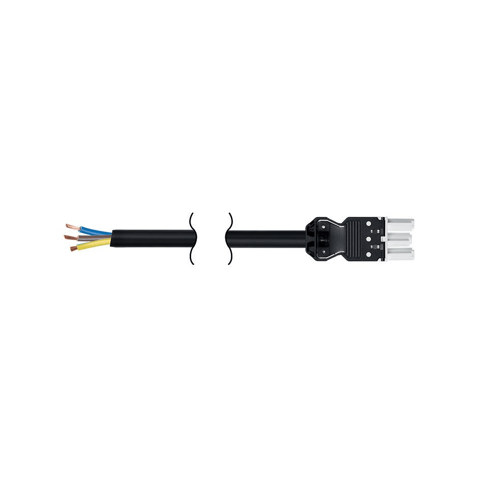 Simon - Câble conn. rapide F-extrémité libre 3P 2m RZ1-K 3x2,5mm² blanc neige