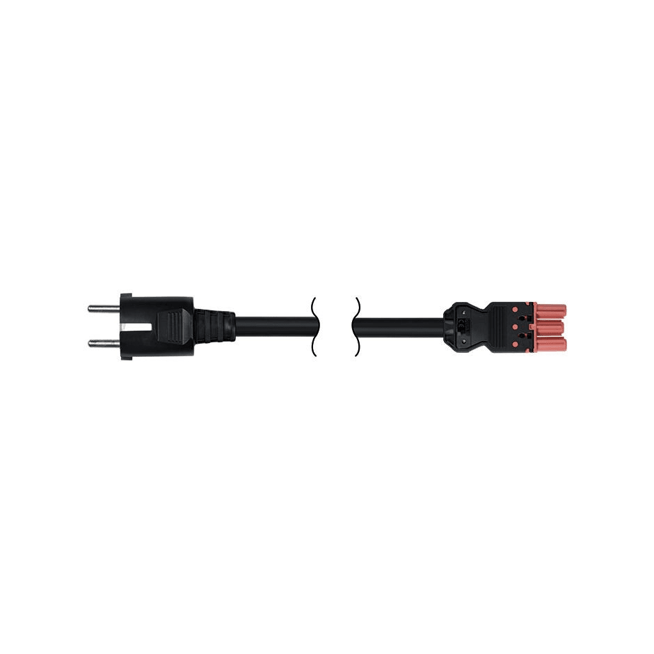 Simon - Câble conn. rapide F Schuko 3P 2m RZ1-K 0,6/1kV 3x2,5mm² rouge