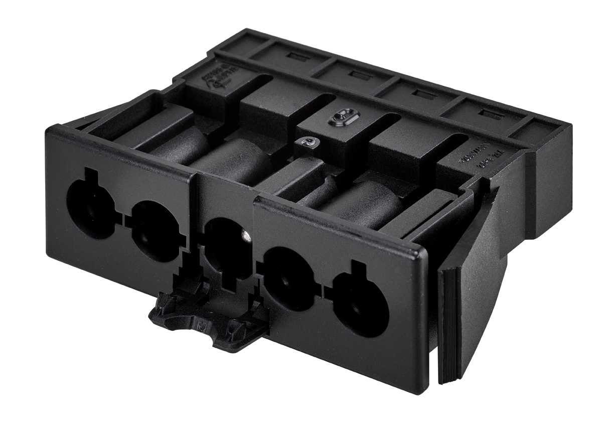 Simon - Connecteur rapide mâle 5 pôles connexion avec clavette - Noir
