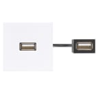 Simon - Plaque K45 avec USB A 3.0 - cordon finition Blanc