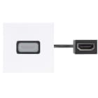 Simon - Plaque K45 avec HDMI 2.0 - cordon finition Blanc