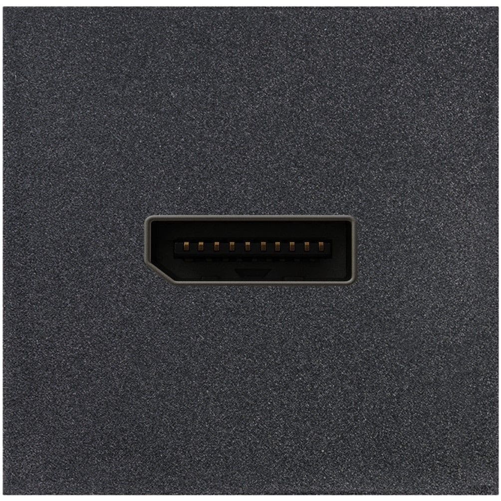 Simon - Plaque K45 avec Displayport - Femelle / Femelle - noir