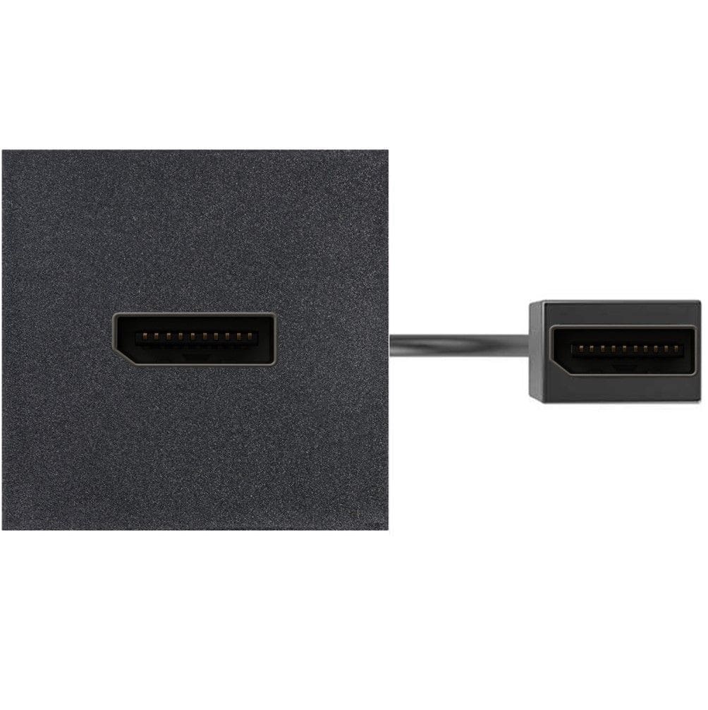 Simon - Plaque K45 avec Displayport - Femelle / Femelle - noir
