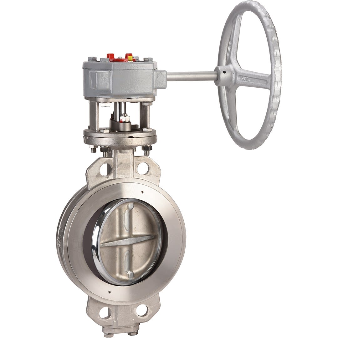 Sferaco - Vanne papillon Wafer double excentration Série 1114 inox, PN25 DN500 à volant