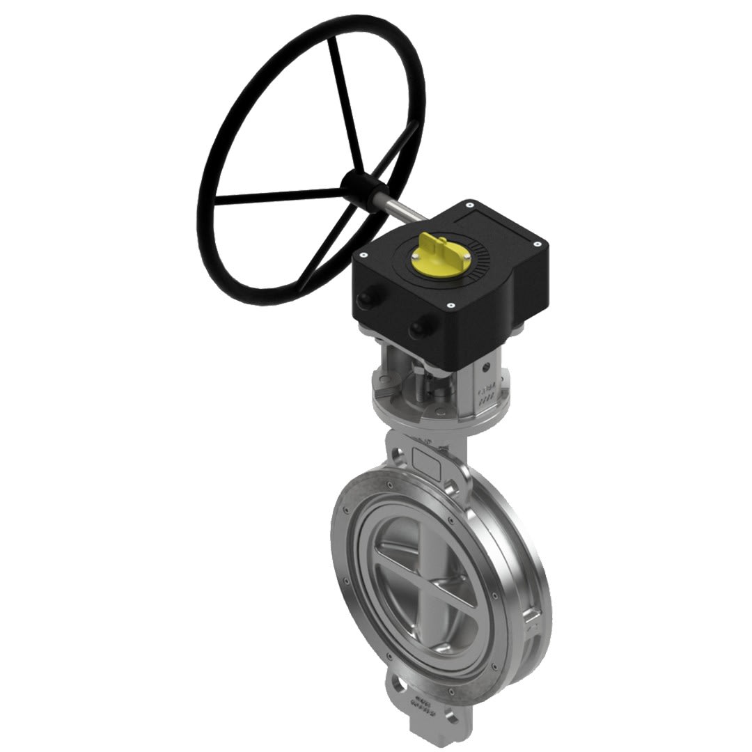 Sferaco - Vanne papillon Wafer double excentration Série 1119 inox, PTFE DN200 à volant