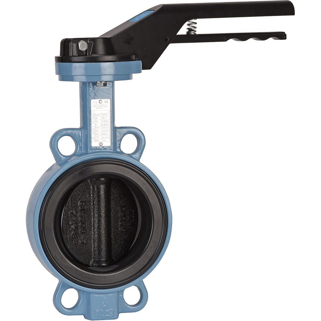 Sferaco - Vanne papillon Wafer TTV Série 1187 PN25 Papillon inox, EPDM DN100 à levier