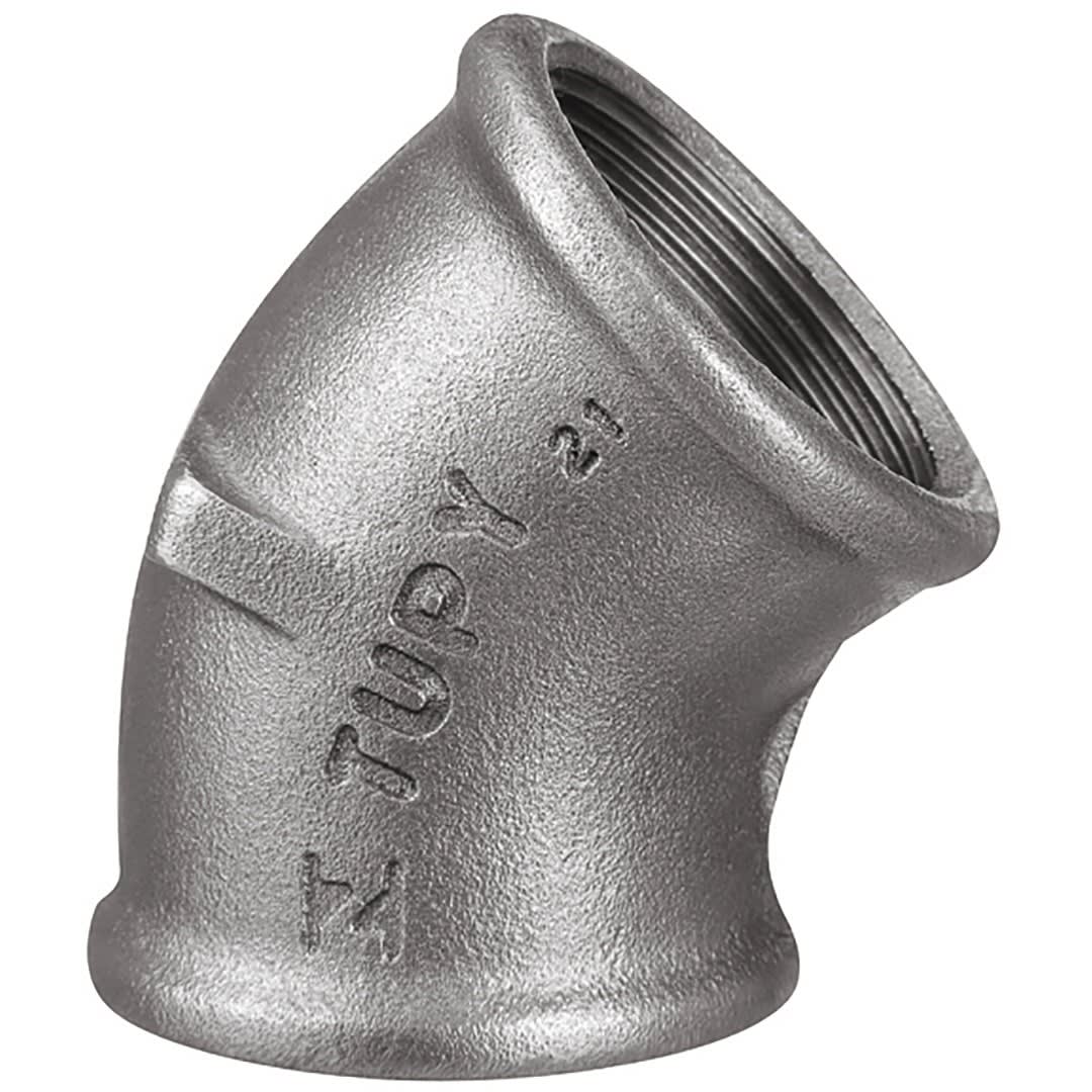 Sferaco - RFM 120 NOIR 1"1/2''COUDE F-F PR45° 120 COUDE NOIR FF PETIT RAYON 45°