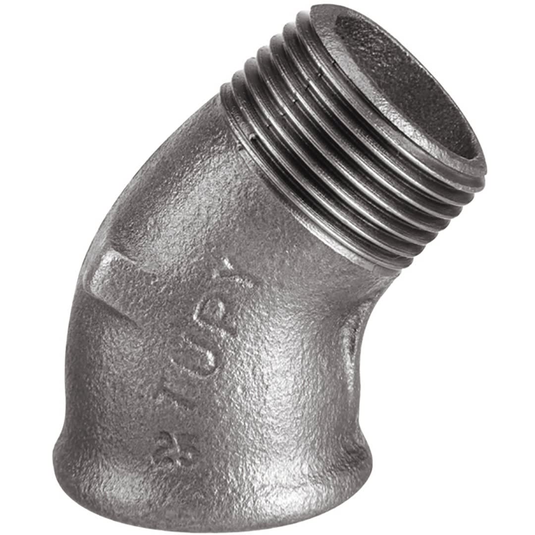 Sferaco - RFM 121 NOIR 3/8'' COUDE M-F PR45° 121 COUDE NOIR MF PETIT RAYON 45°