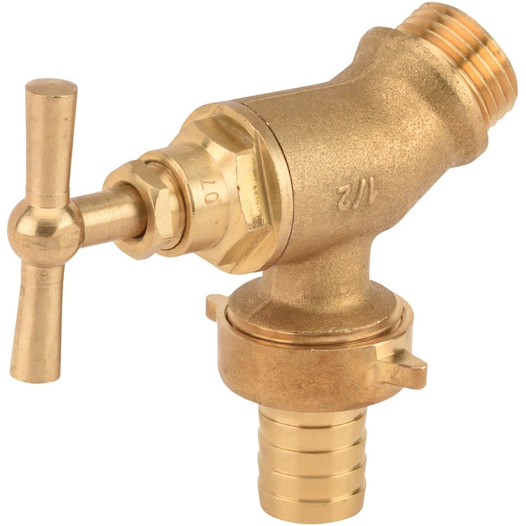 Sferaco - Robinet de puisage laiton à potence oblique avec manette papillon 1/2"-3/4"