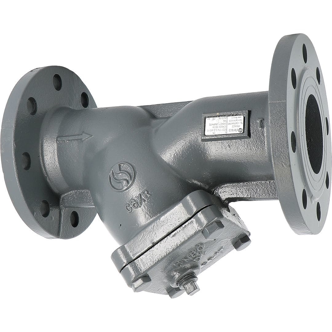 Sferaco - Filtre à tamis en Y Fonte à brides PN10 DIN3202 F1 Série 220 Maille 5mm DN500