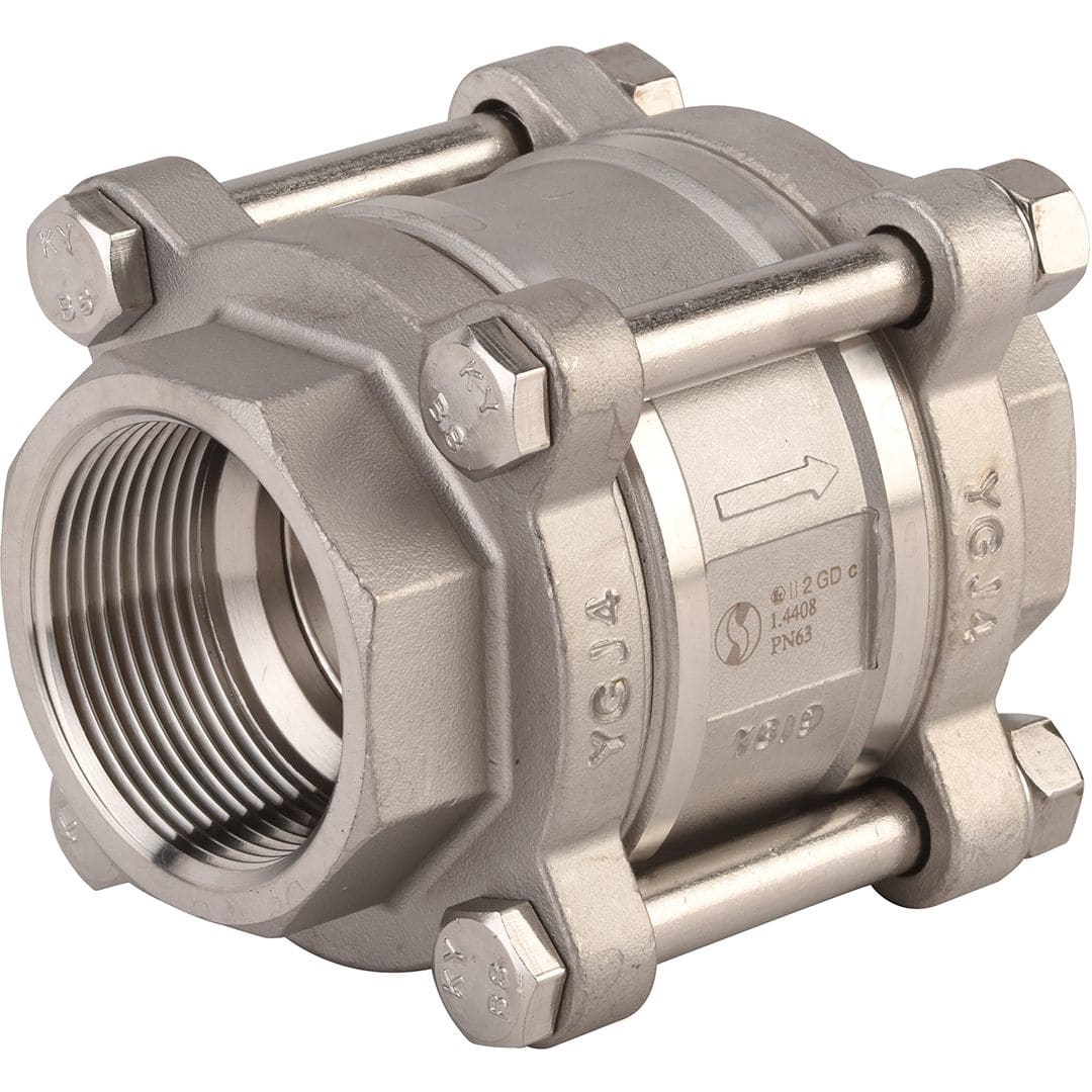 Sferaco - Clapet de non retour à disque inox 3 pièces Série 380 Femelle BSP PN63 DN3/8"