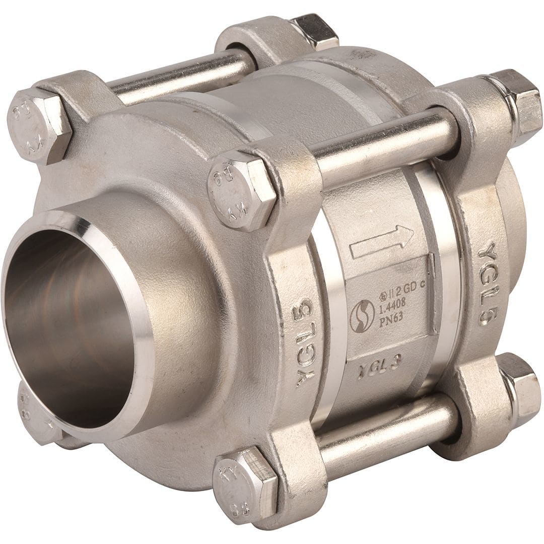 Sferaco - Clapet de non retour à disque inox 3 pièces Série 381 à souder BW PN63 DN15