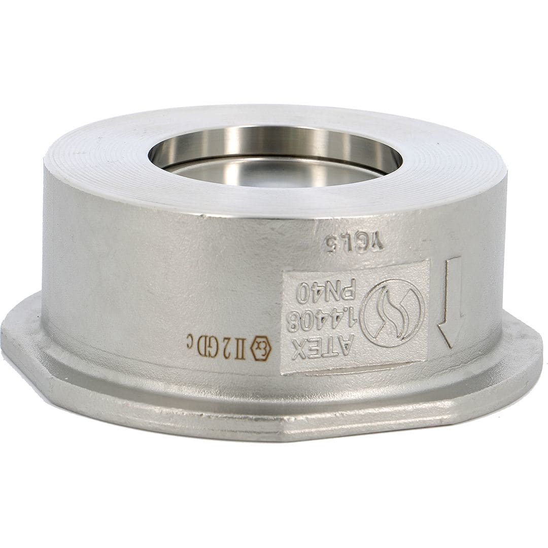 Sferaco - Clapet à disque inox wafer Ref.386 DN32 modèle étroit entre brides PN10/16/25/40