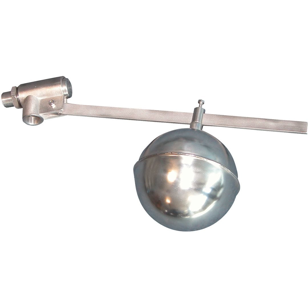 Sferaco - Robinet inox AISI 304 mâle BSP à flotteur inox AISI 316 D.180 Série 494 DN3/4"