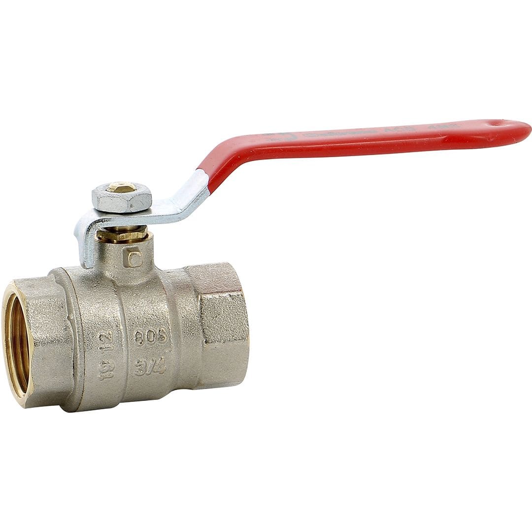 Sferaco - Vanne sphère laiton titré 4MS Bâtiment+ femelle femelle BSP poignée rouge DN1"