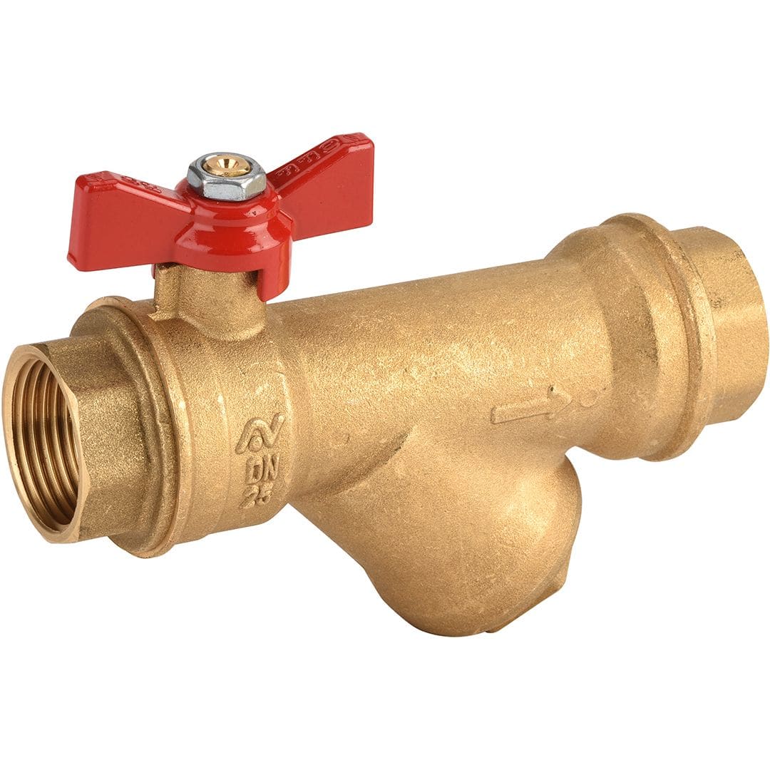 Sferaco - Vanne à sphère laiton avec filtre incorporé Série 619 Femelle BSP PN16 DN1"