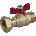 Sferaco - Robinet compteur 636 droit DN15 mâle 1/2" - écrou tournant 1/2" manette rouge