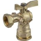 Sferaco - Robinet compteur 656 équerre à purge raccord PE DN25 - écrou 3/4" manette laiton