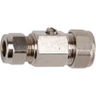 Sferaco - Vanne à sphère laiton chromé droite ACS commande tournevis Série 687 D14-D10