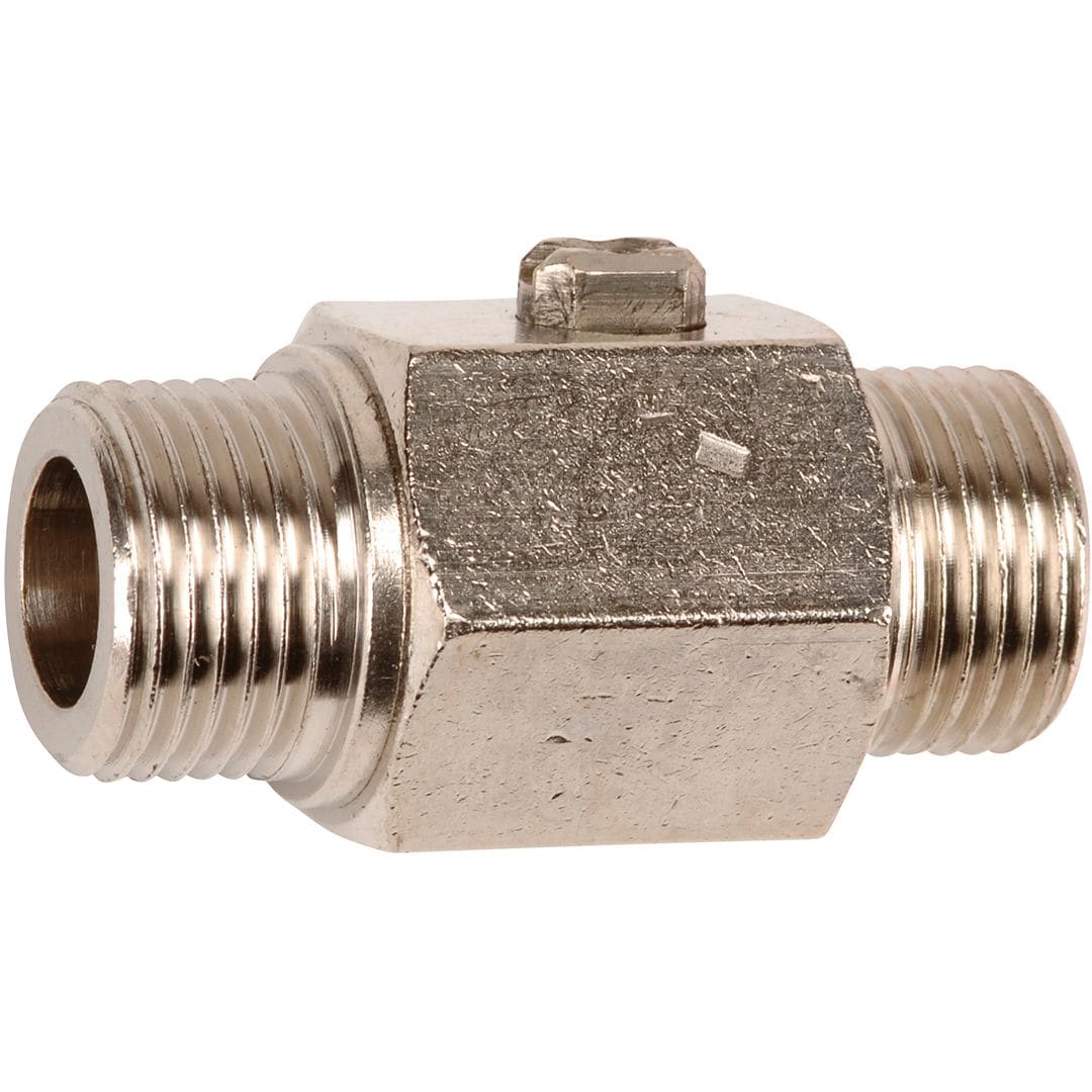 Sferaco - Vanne à sphère laiton chromé droite ACS commande tournevis Série 688 M1/2"-M1/2"