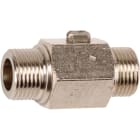 Sferaco - Vanne à sphère laiton chromé droite ACS commande tournevis Série 688 M1/2"-M1/2"