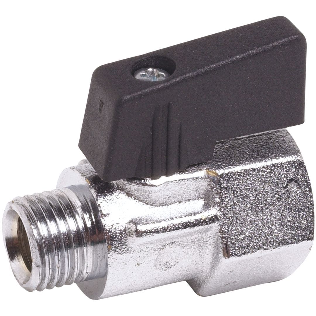 Sferaco - Mini vanne à sphère laiton nickelé 4MS Série 694 mâle femelle décompression 1/2"