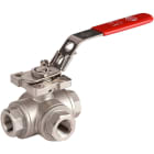 Sferaco - Vanne à boisseau sphérique 3 voies en T inox 1.4408 Série 781 Femelle BSP 1"1/2