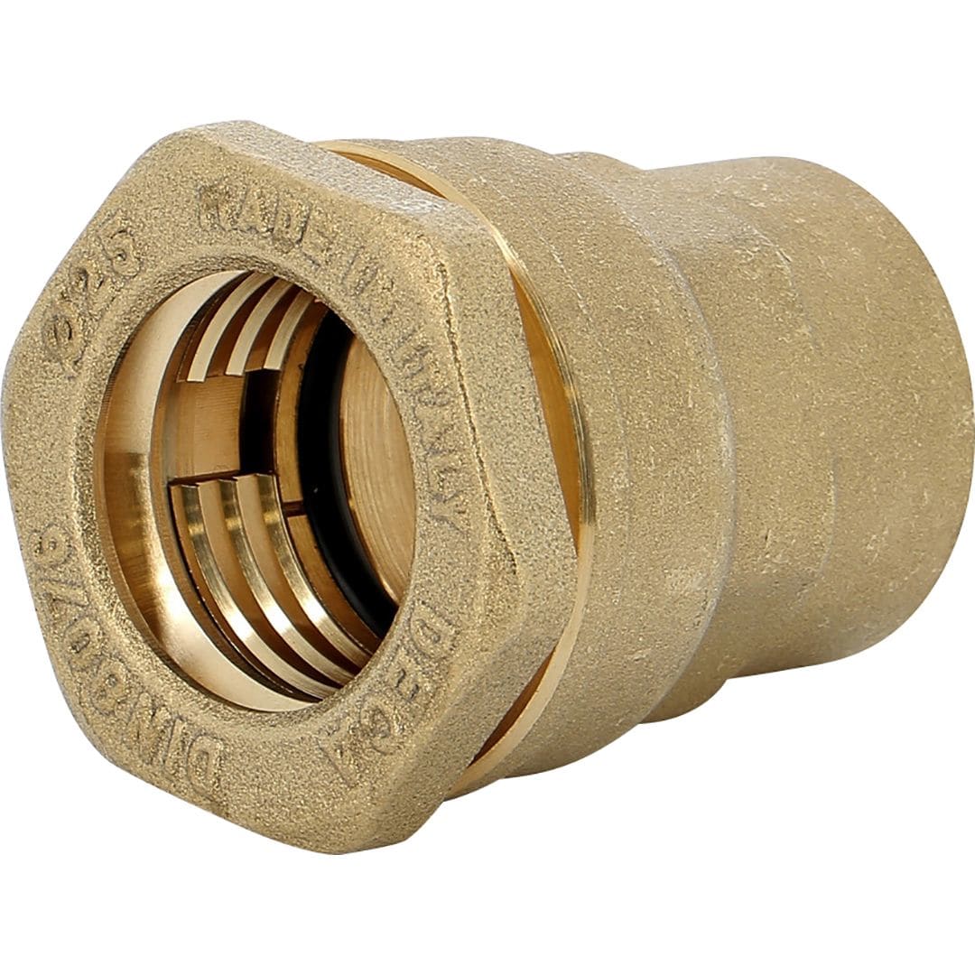Sferaco - Raccord laiton à serrage extérieur DECA Série 860 droit femelle 1/2" - PE DN21