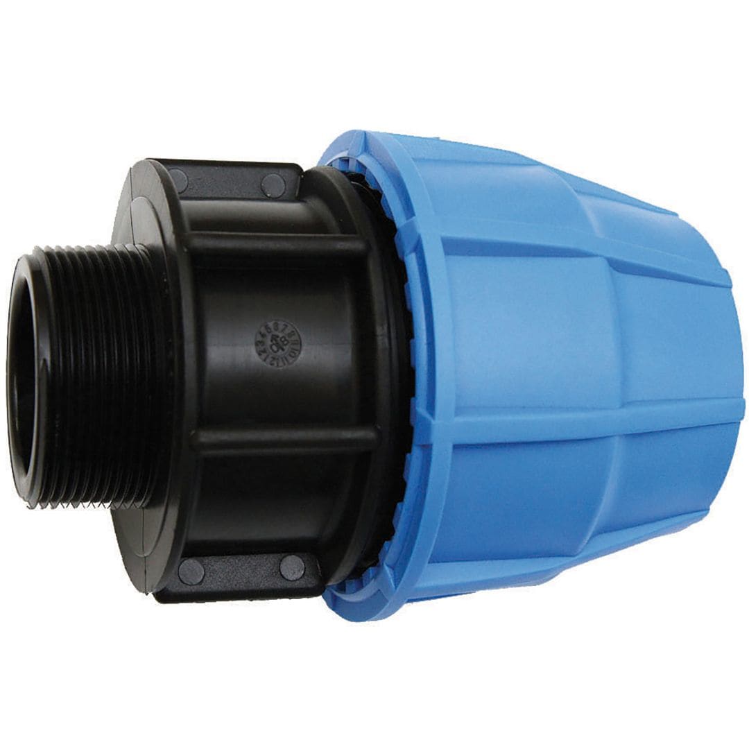 Sferaco - Raccord polypropylène à serrage extérieur Série 1000 droit mâle 1/2" - PE DN25