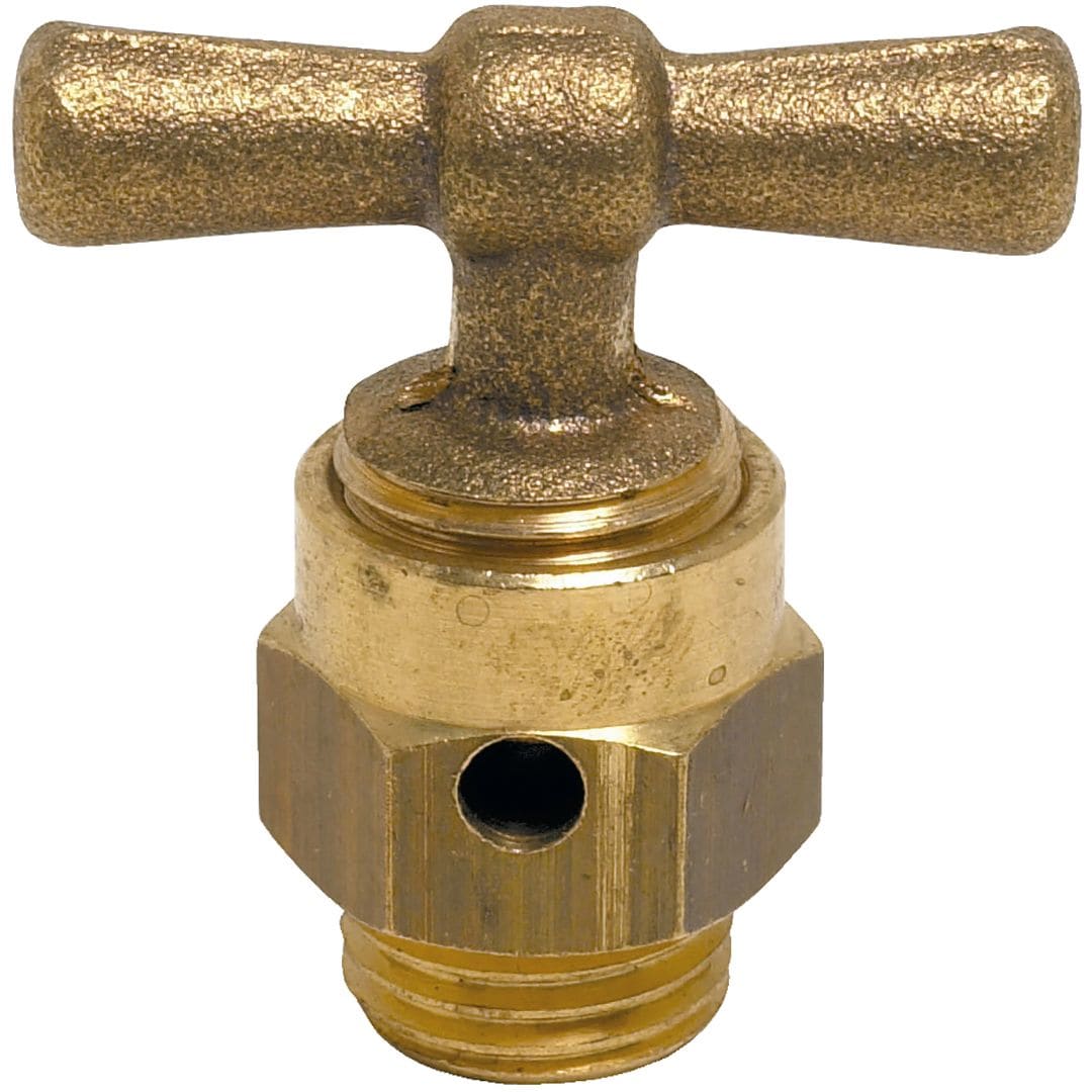 Sferaco - Purge laiton brossé à manette male Série 1309 DN1/4" BSP