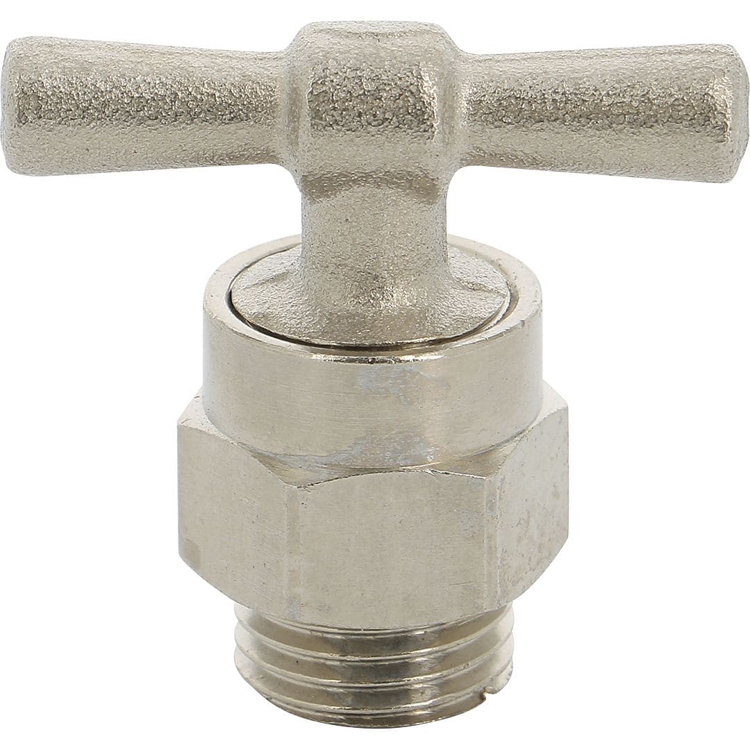 Sferaco - Purge laiton nickelé à manette male Série 1310 DN1/8" BSP