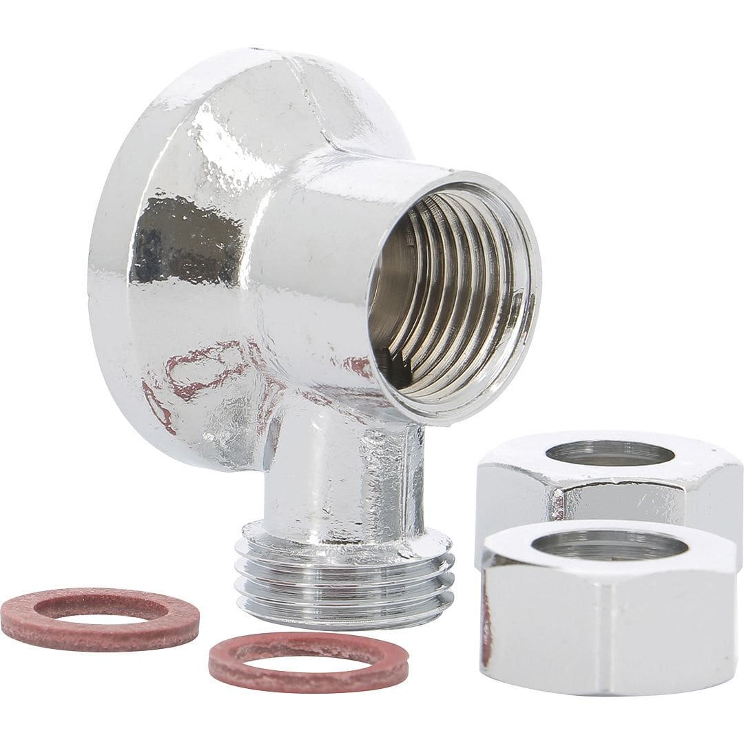 Sferaco - Applique murale laiton chromé avec écrou Série 1311 pour tube cuivre D12-14 1/2"