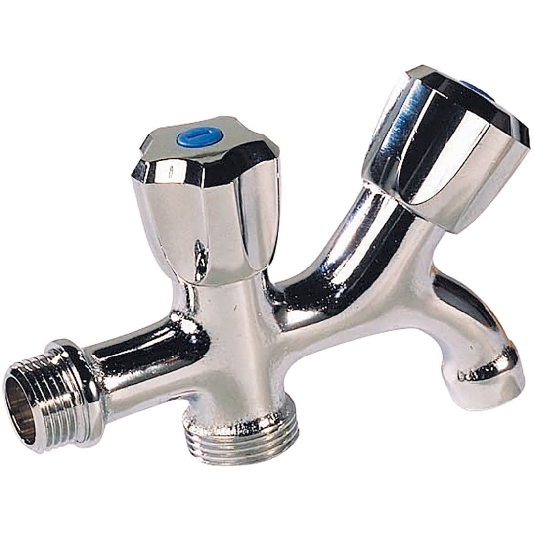 Sferaco - Robinet machine à laver à volant laiton chromé avec robinet puisage Série 1329